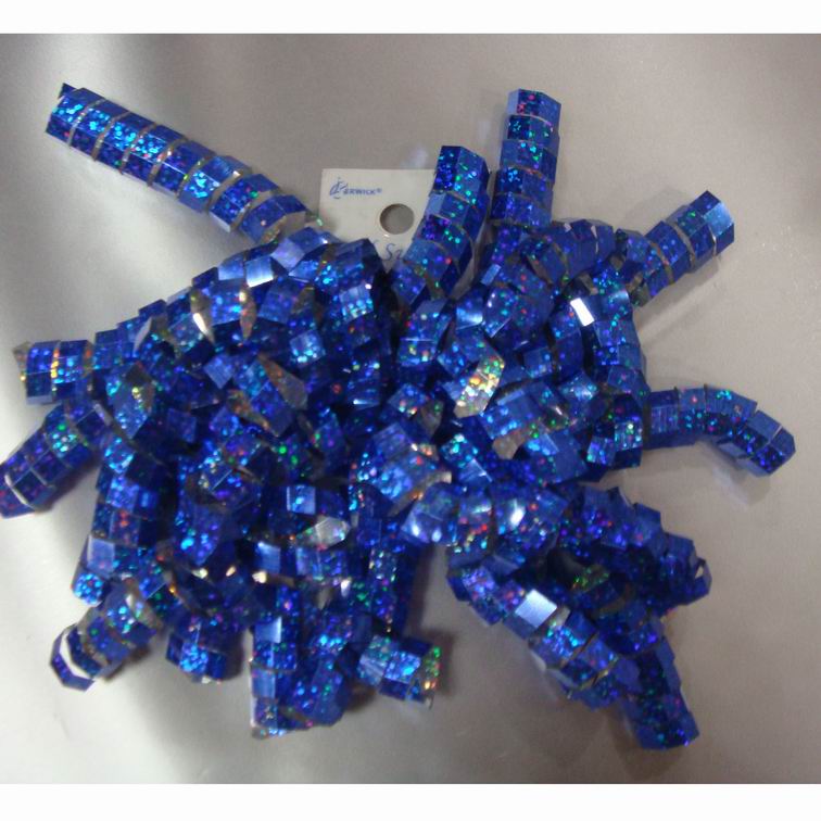 PL830601--Holographic Culing Ribbon Bow for Holiday Gift Decoration