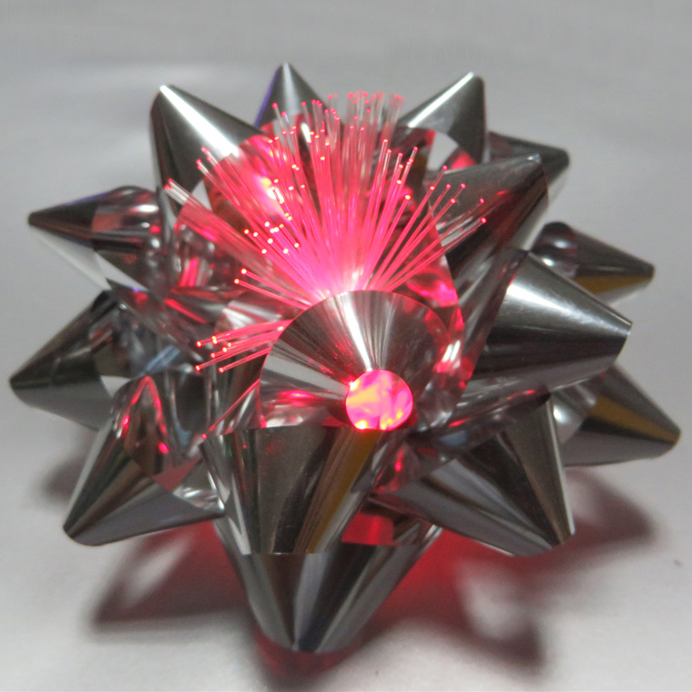 PM850101--Silver Metallic Led Star Bow