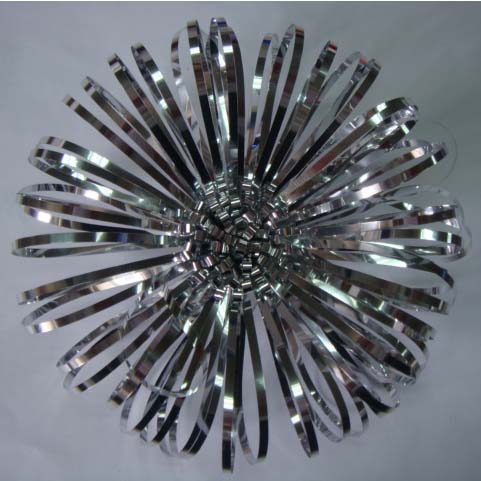 PET8206--4'' Silver Fancy Bow