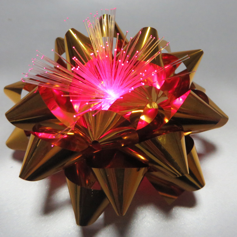 PM850201--Gold Metallic LED Star Bow