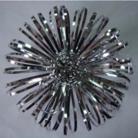 PET8206--4'' Silver Fancy Bow