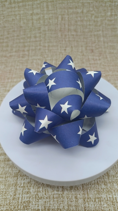 PR810401--4''印刷紙彩帶星星花