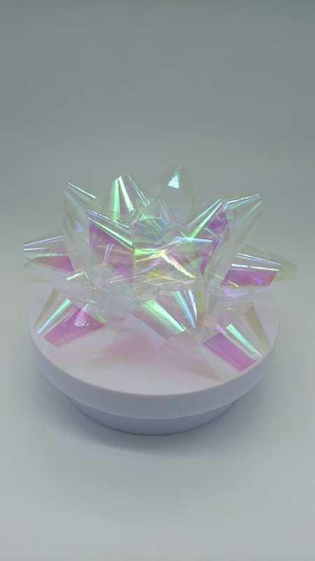 PR810601--6''  Rainbow Dream Colorful Star Bow for Gift Christmas Holiday Wrapping and Decoration 