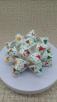 PP810402--4'' Printed Ribbon Star Bow for Christmas Decoration