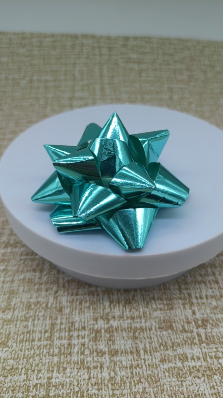 PC810301--3'' PET Christmas Bow Ribbon Matte Gift Bow Ribbons For Gift Wrap Self-adhesive Star Bow G