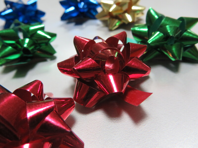 PM8108--Metallic Star Bows for Chirstmas Gift Home Decoration