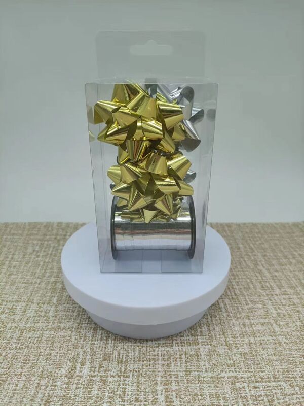 PM815101--Metallic Star Bow and Ribbon Roll Set